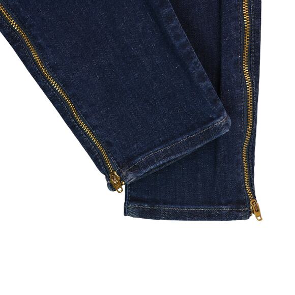 7 For All Mankind Gwenevere Denim Jeans Size 29 With Zipper Accents - Picture 4 of 9
